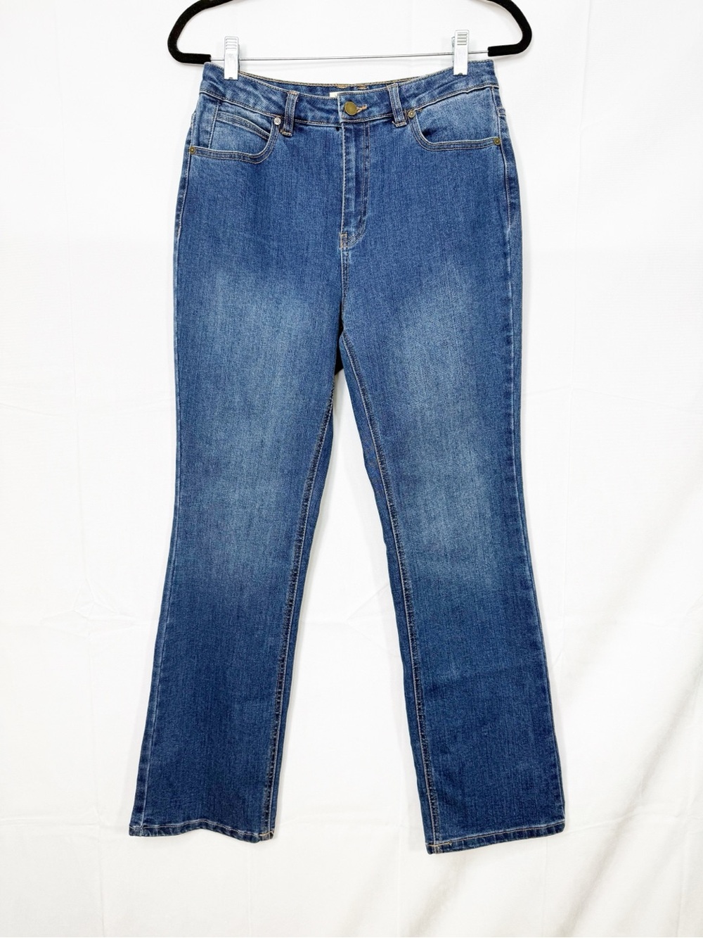 Oat New York High Rise Bootcut Boot Cut Flare Jeans Medium Wash Stretch